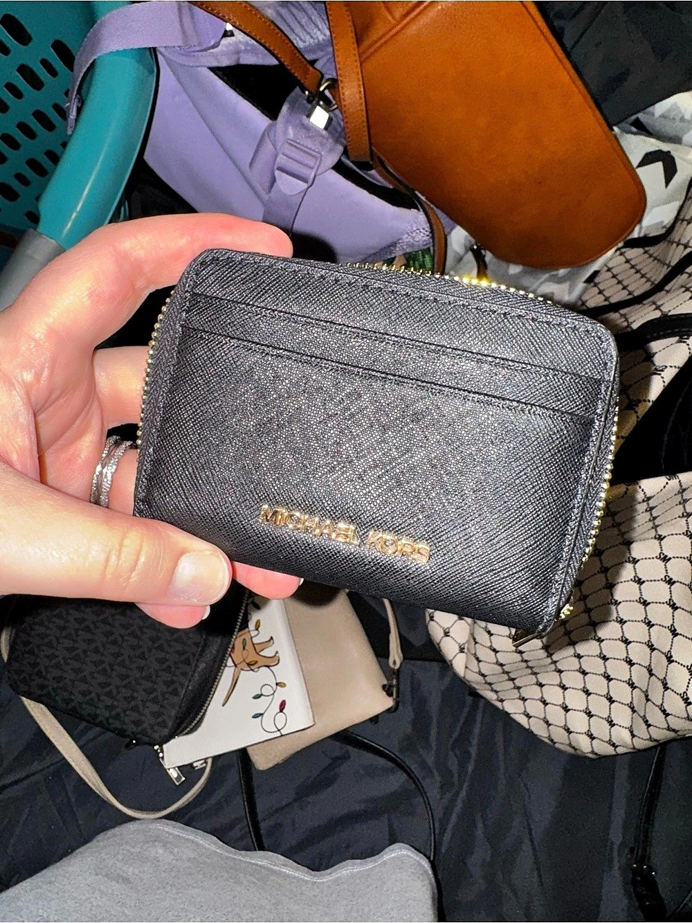 Michael Kors Jet Set Travel Small Saffiano Leather Coin Pouch